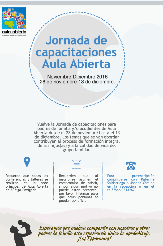 Vuelven la jornada de Capacitación para padres y acudientes de Aula Abierta